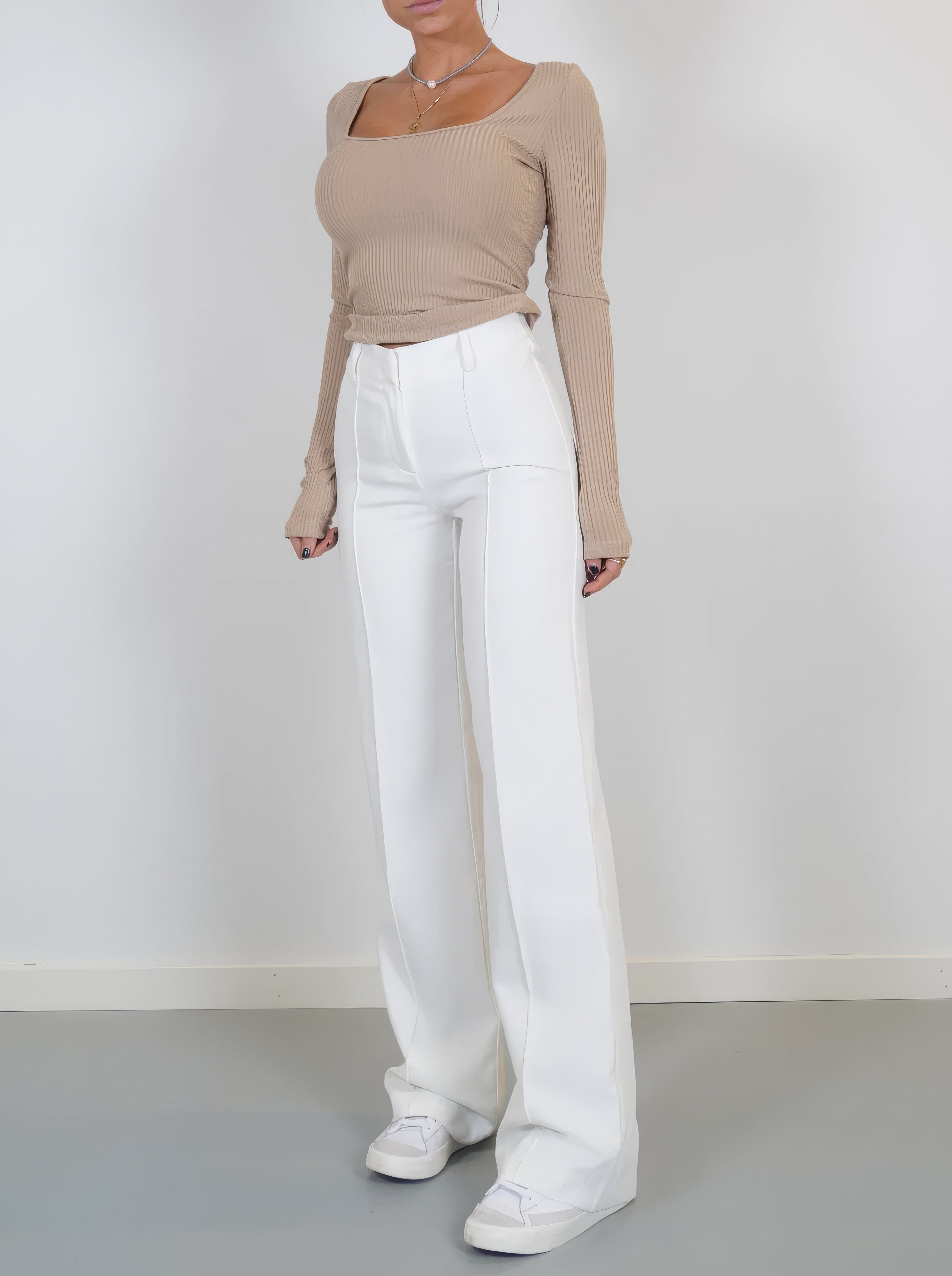 Elvoria | Women's Elegant Straight Pants for Work