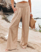 Calista | Pantaloni Estivi da Spiaggia Donna con Gamba Larga e Vita Elastica