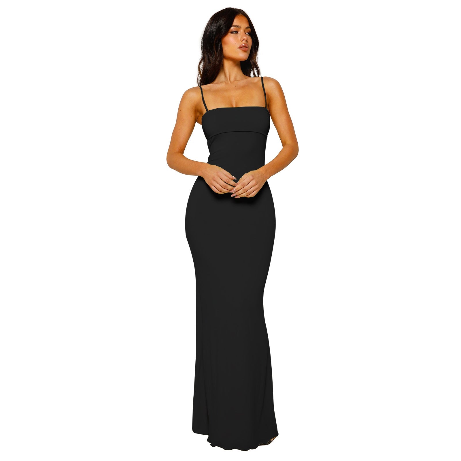 Solmira | Damska Elegancka Sukienka Maxi Backless Dopasowana
