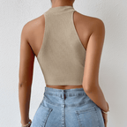 Eloriah | Top estivo a coste da donna con collo alto e halter