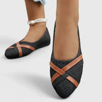 Lisette | Ballerine da donna in jeans con cinturini incrociati casual