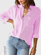 Zorella | Camicia Casual Donna a Righe con Laccio Frontale