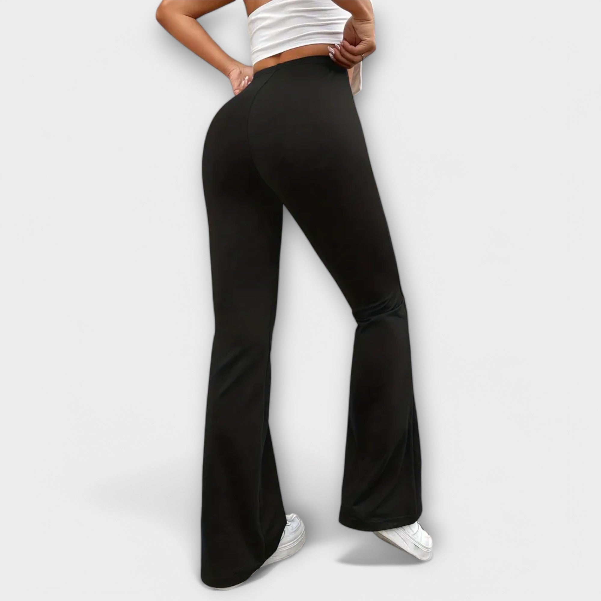 Noirelle | Pantaloni Donna Svasati in Tessuto Elastico