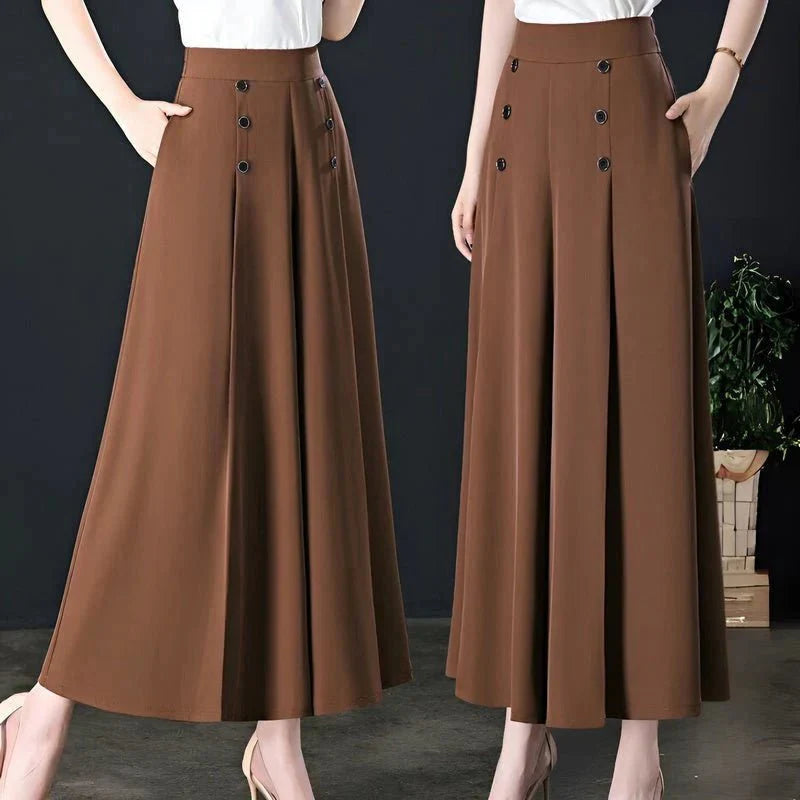Calèna | Elegant Wide-Leg Palazzo Pants with High Waist