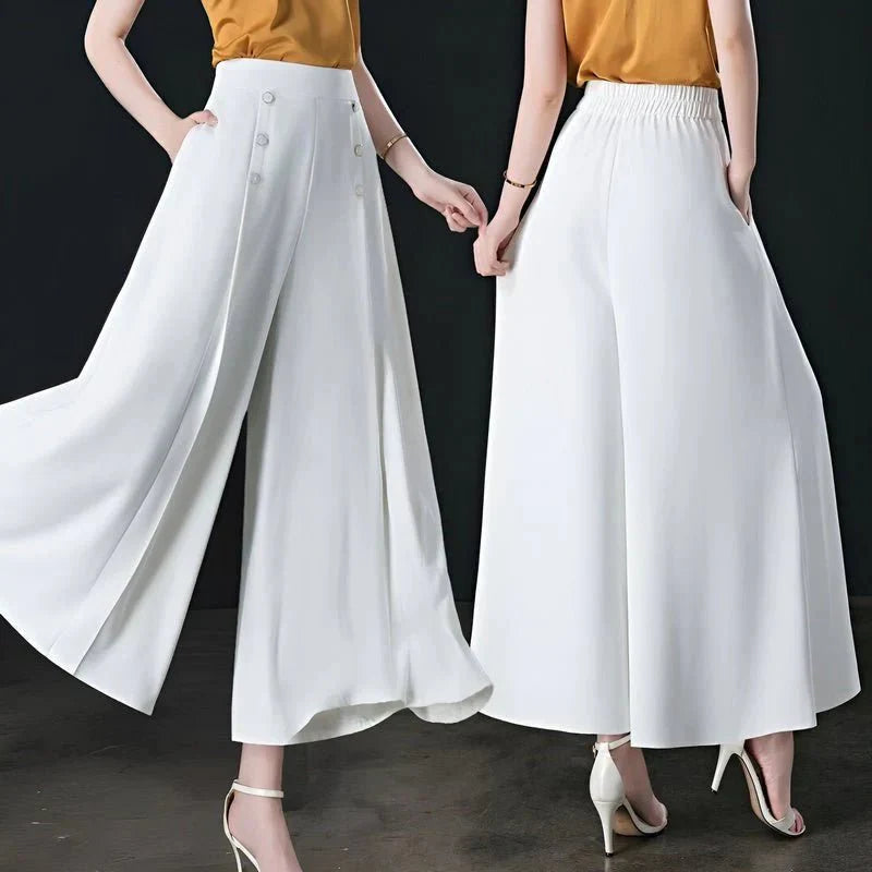 Calèna | Eleganti Pantaloni Palazzo Larghi a Vita Alta