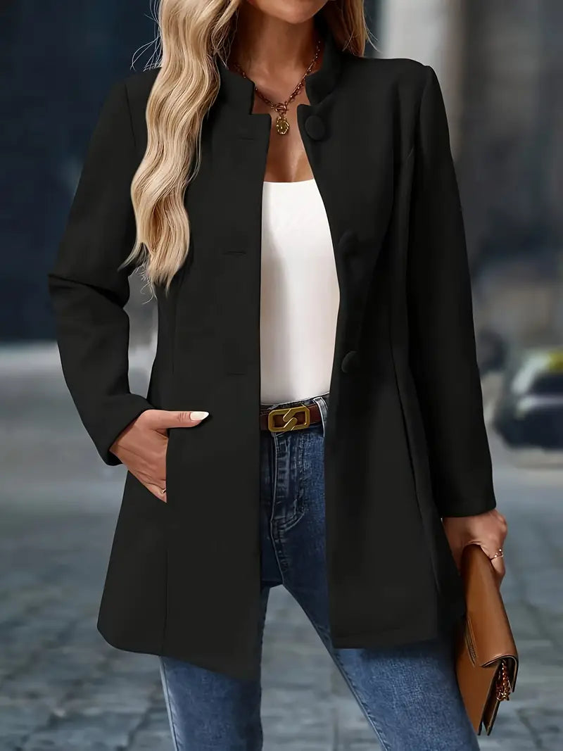 Isabella | Elegante cappotto da donna con bottoni e taglio aderente