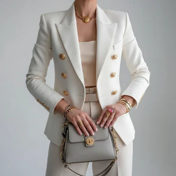 Elowen | Giacca doppiopetto elegante da donna in stile classico
