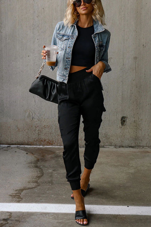 Velnira | Women's High-Waisted Casual Jogger Pants