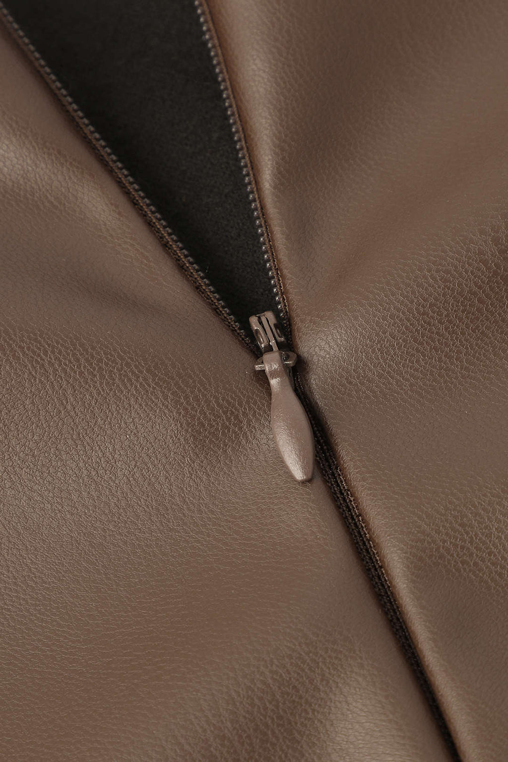 Vivienne | Damska Elegancka Spódnica Midi Z Ekoskóry