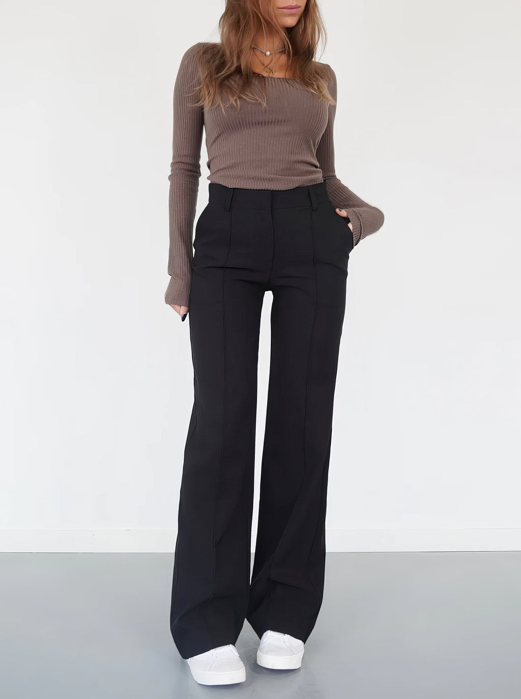 Elvoria | Pantaloni Eleganti Donna Dritti per il Lavoro