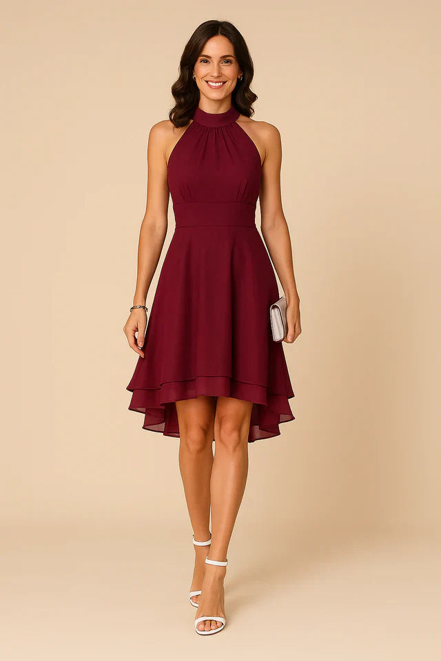 Elmara | Abito midi svasato da donna con spalline
