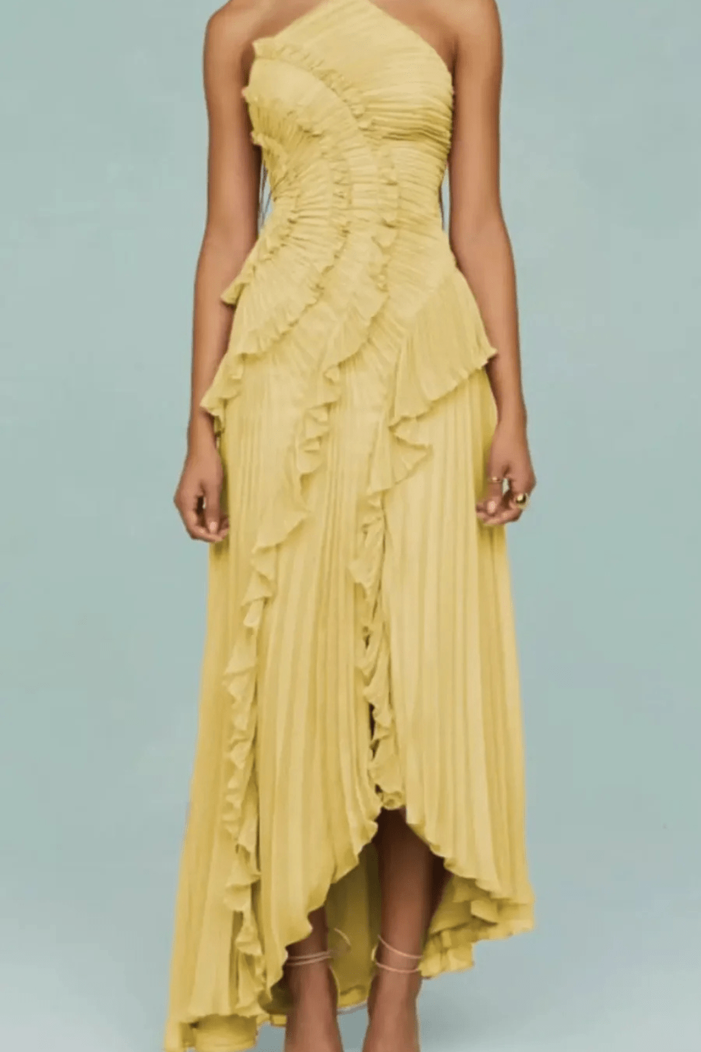 Seraphina | Abito Maxi Donna con Scollo Halter e Volant