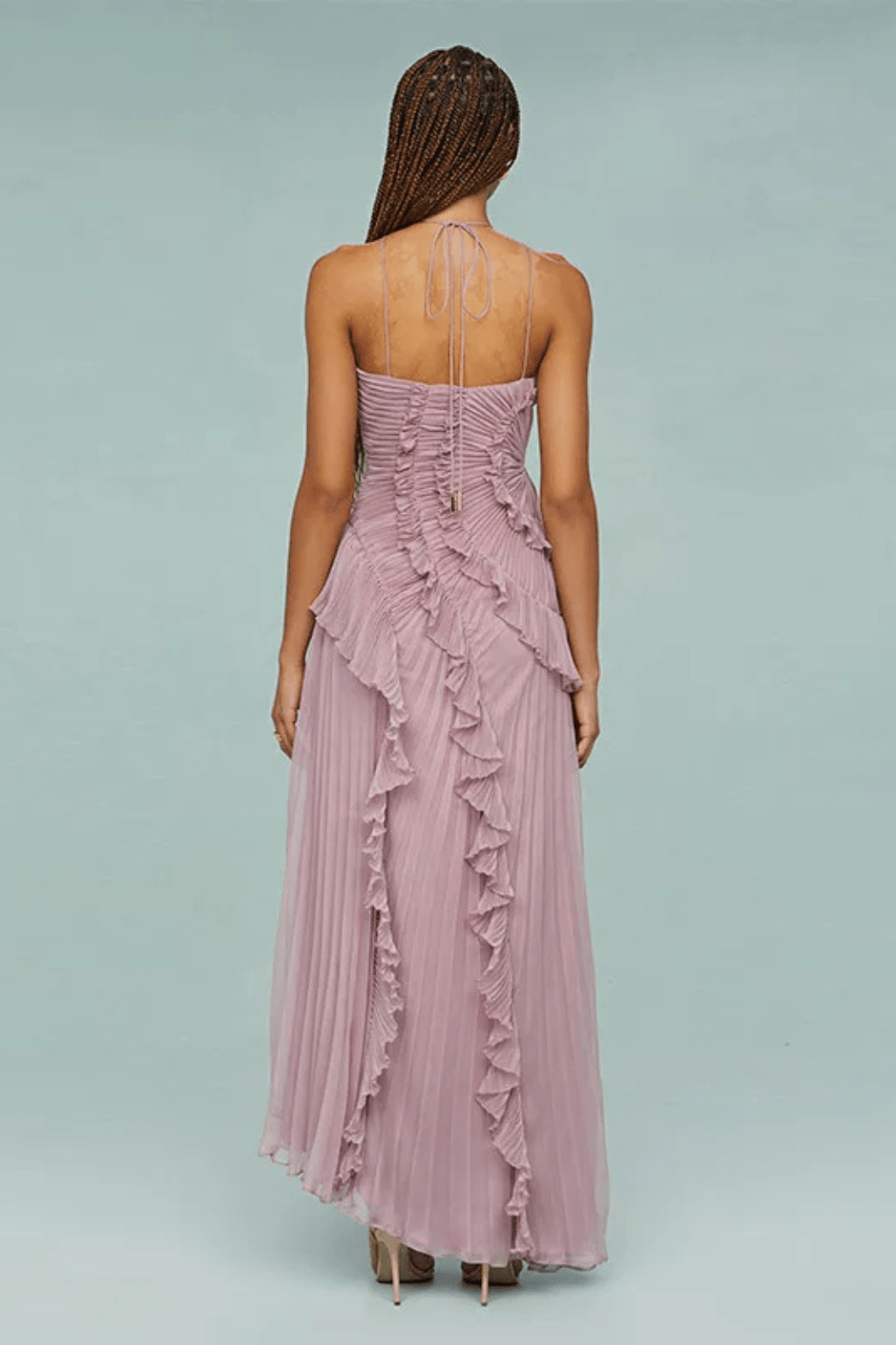 Seraphina | Abito Maxi Donna con Scollo Halter e Volant