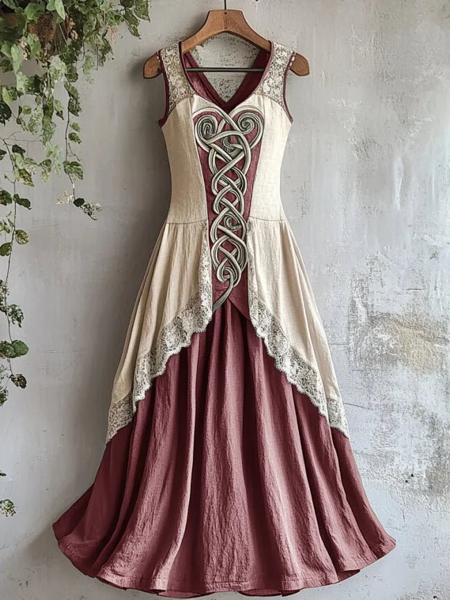 Elaris | Women's Summer Maxi Boho Dress with Celtic Knot