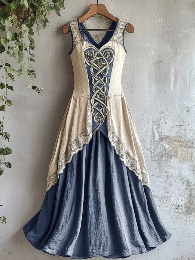 Elaris | Women's Summer Maxi Boho Dress with Celtic Knot