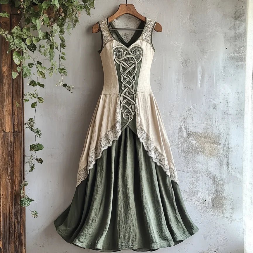 Elaris | Women's Summer Maxi Boho Dress with Celtic Knot