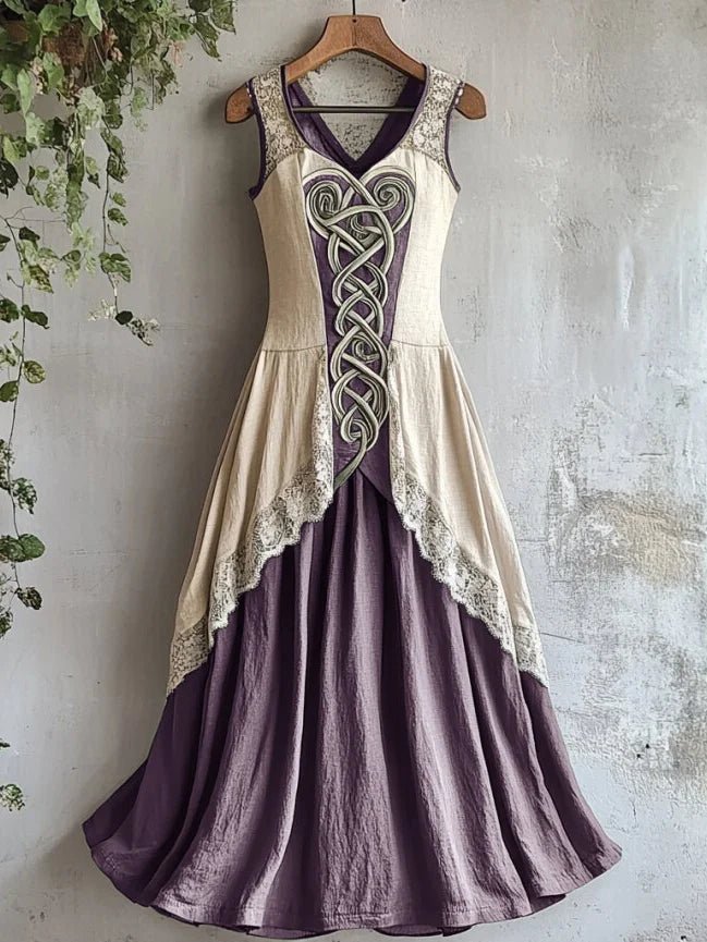 Elaris | Women's Summer Maxi Boho Dress with Celtic Knot