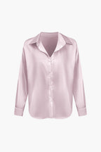 Dobrosława | Camicia elegante da donna in raso con maniche lunghe
