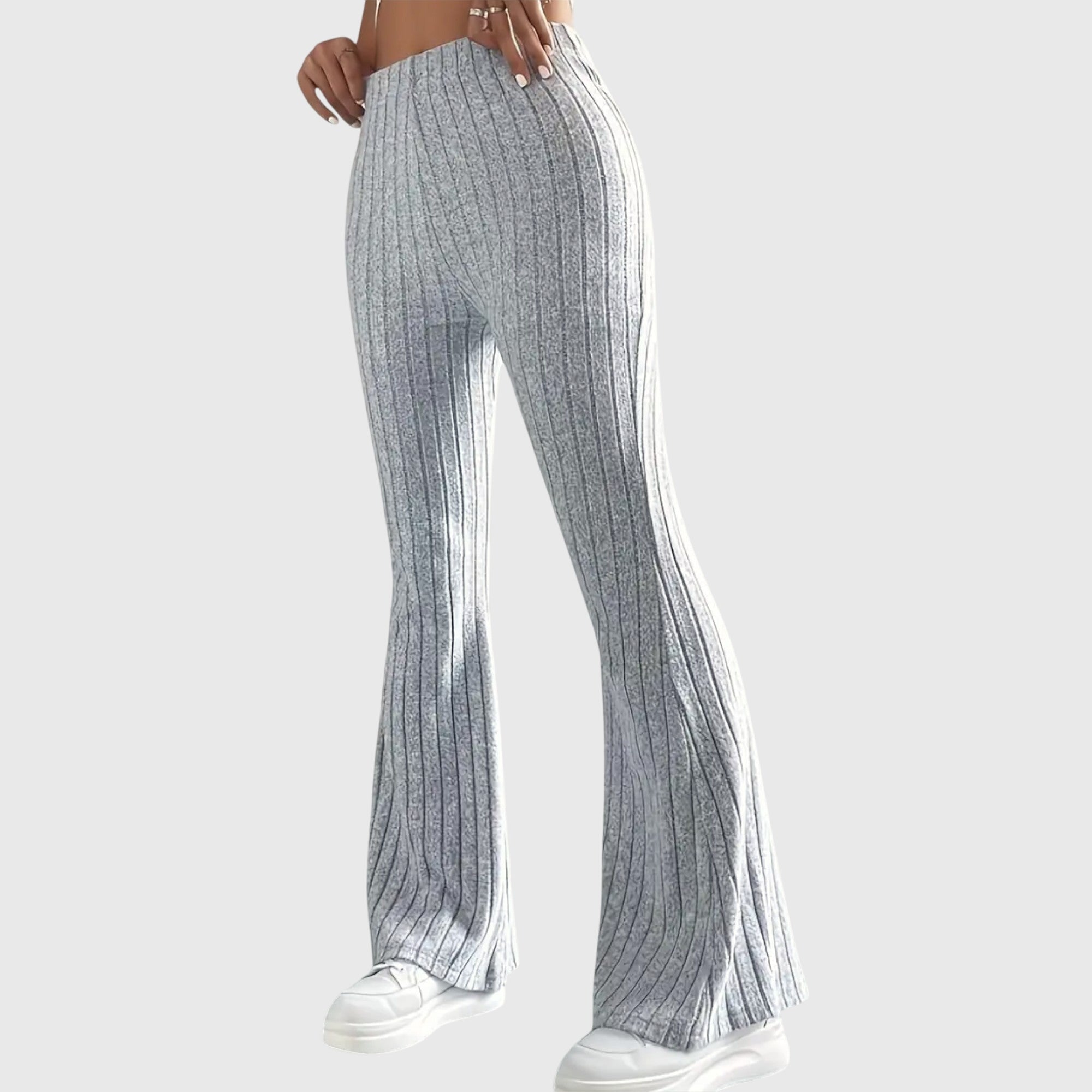 Selmira | Pantaloni casual a coste da donna a zampa d'elefante