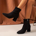 Veloréa | Stivaletti alla moda da donna con tacco e cerniera
