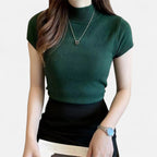 Rozalia | Top aderente da donna con maniche corte casual