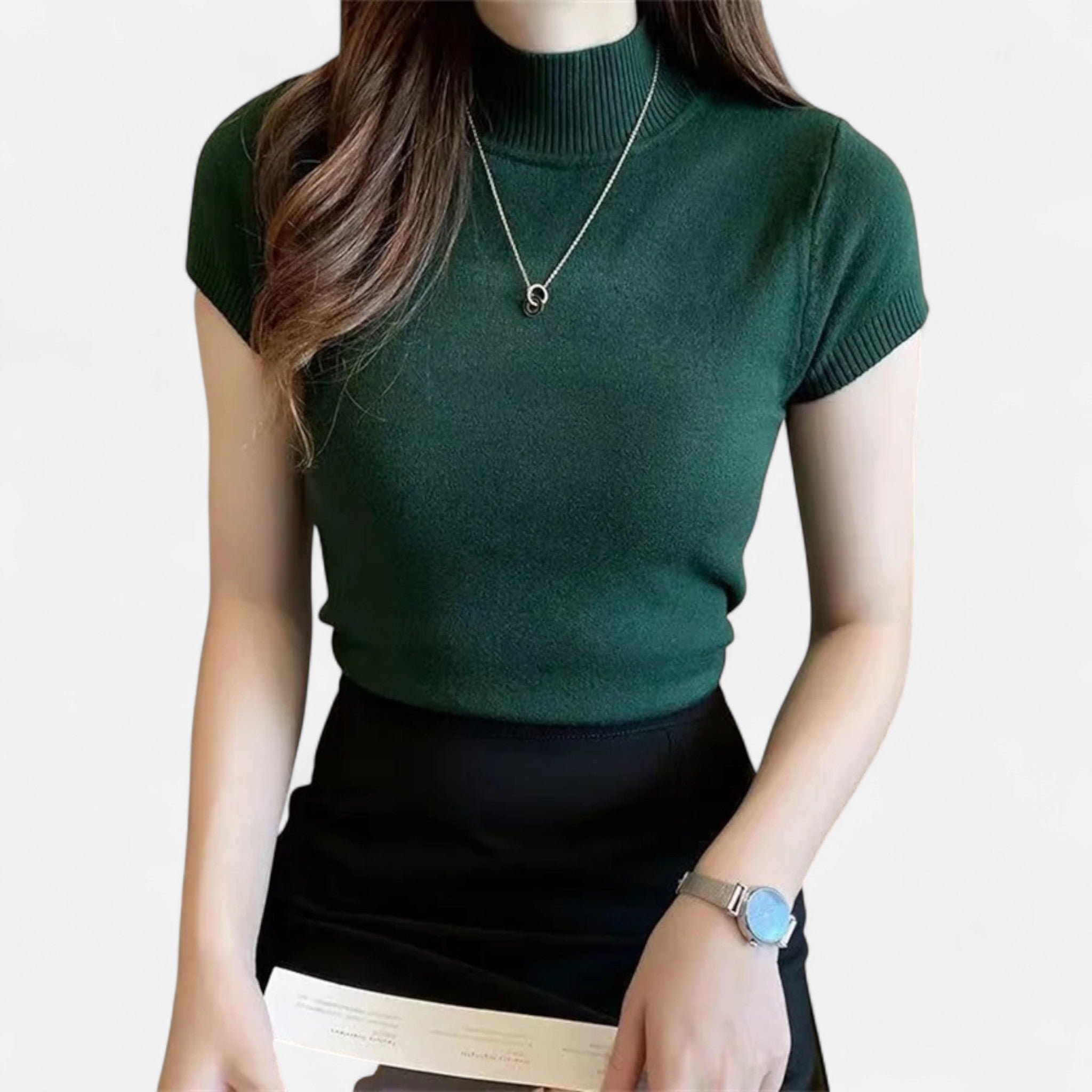 Rozalia | Top aderente da donna con maniche corte casual