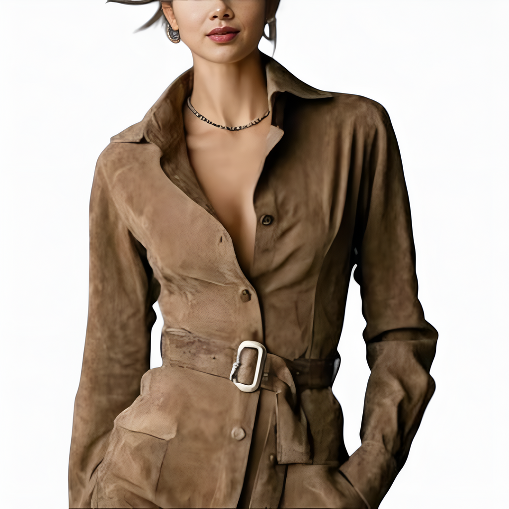 Valeris | Abito Camicia Donna Slim con Cintura Casual