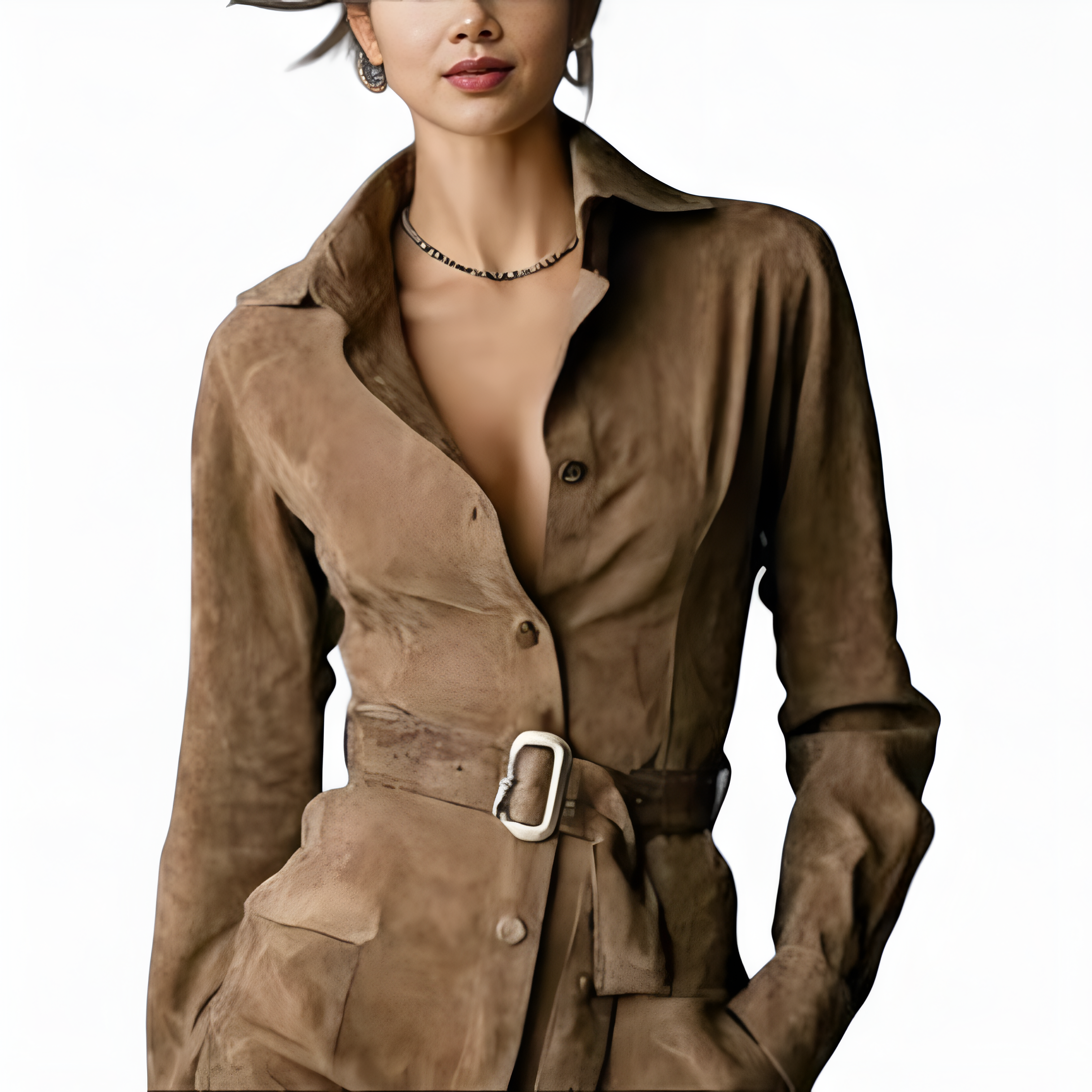 Valeris | Abito Camicia Donna Slim con Cintura Casual