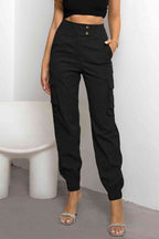 Rovena | Pantaloni Cargo Donna a Vita Alta Tapered Casual