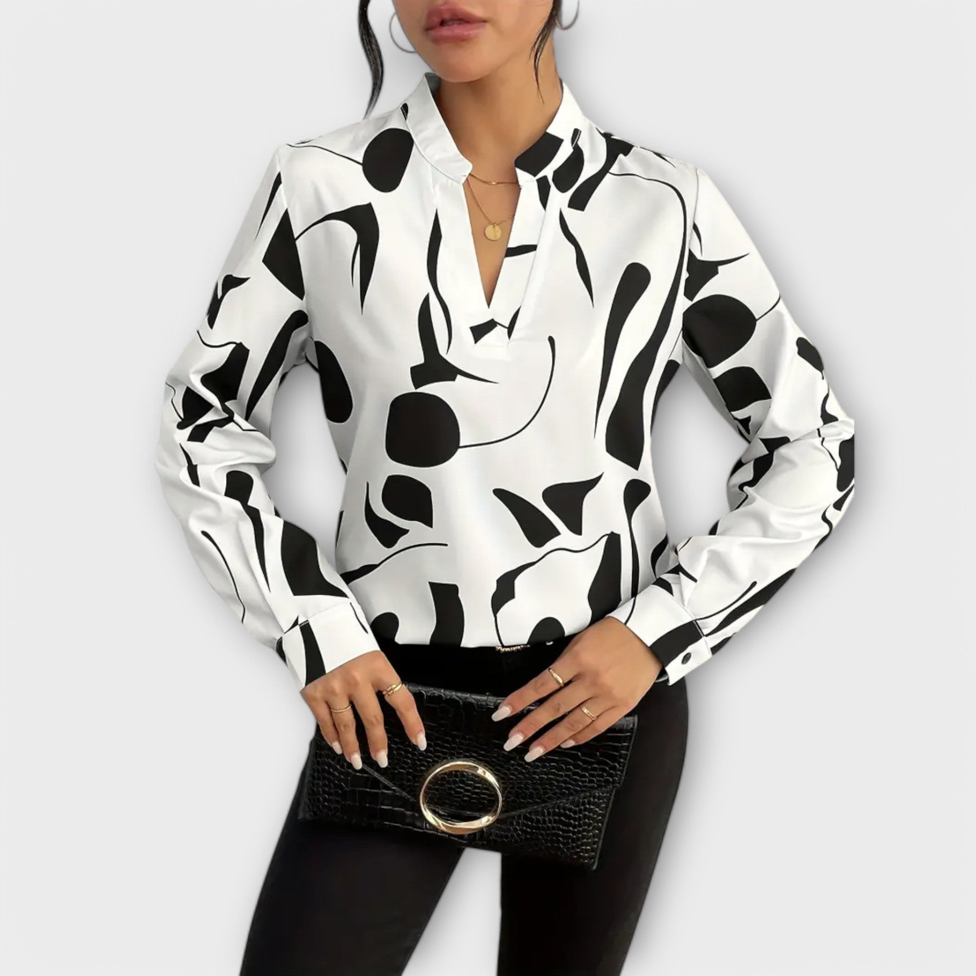Elara | Women's Elegant Blouse with Abstract Pattern
