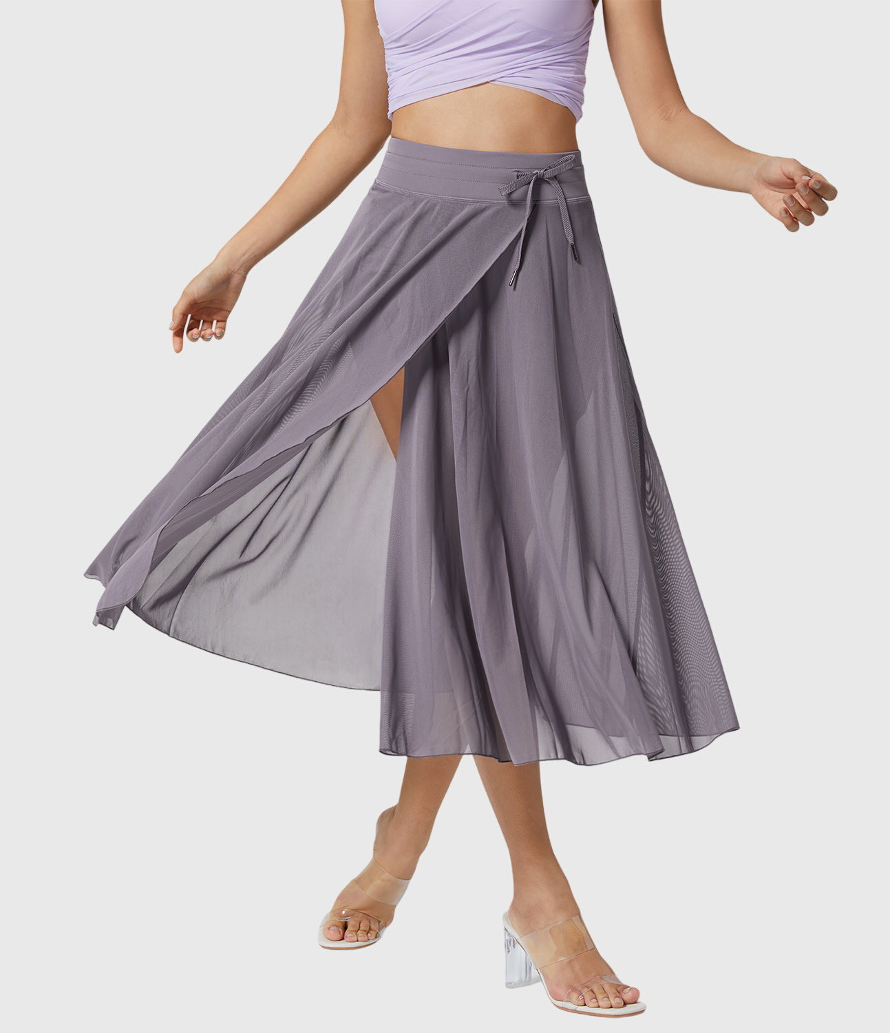 Aquarelle | Gonna Midi Femminile Leggera con Laccio in Vita