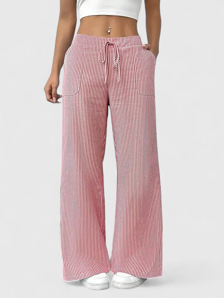 Roseline | Pantaloni da donna a righe con gamba larga