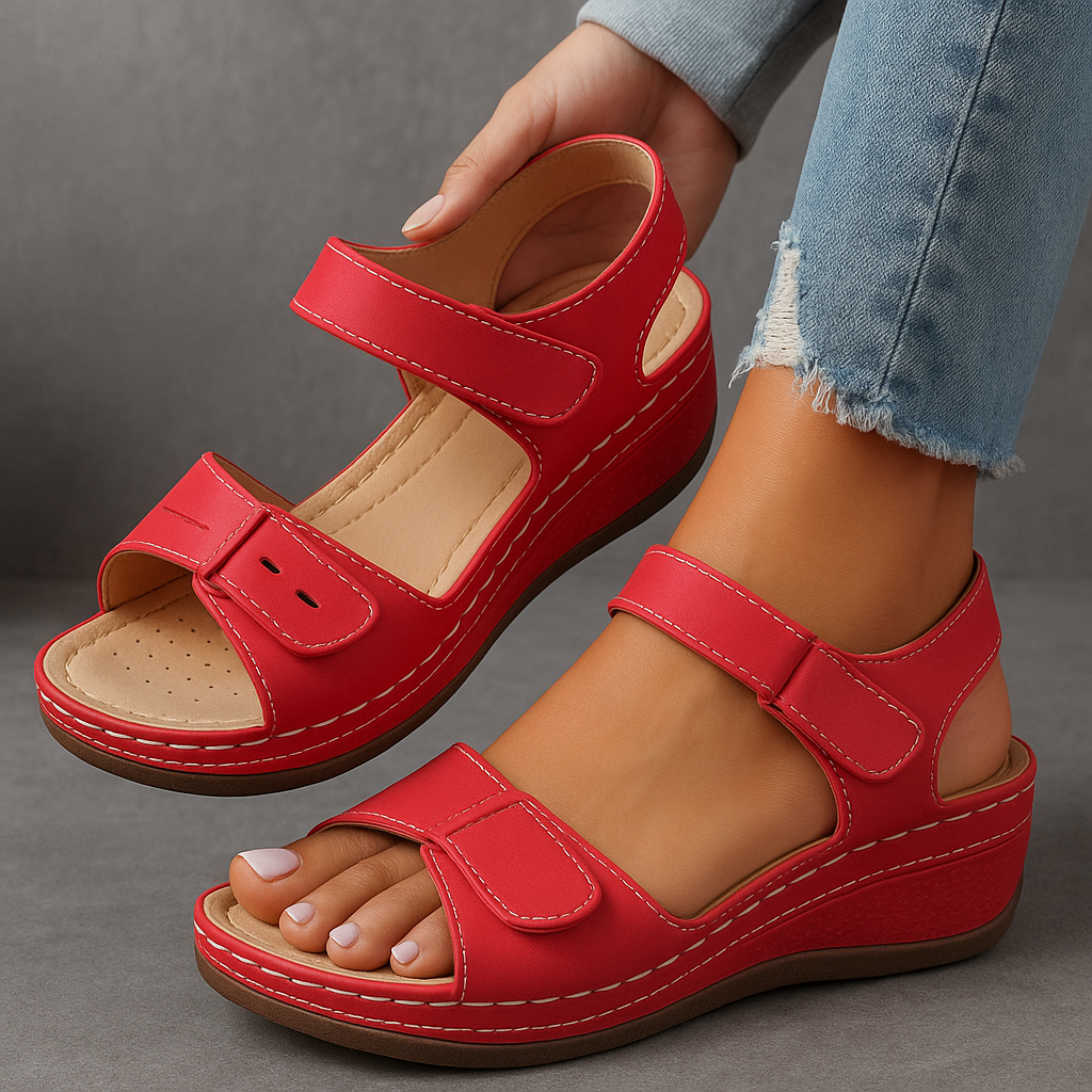 Velnira | Women's Comfortable Summer Wedge Sandals with Straps