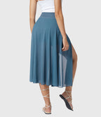 Aquarelle | Gonna Midi Femminile Leggera con Laccio in Vita