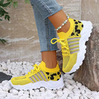 Lunévia | Sneakers casual da donna con accenti leopardati