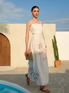 Solmira | Abito Estivo Maxi Donna a Fiori con Spacco
