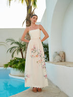 Solmira | Abito Estivo Maxi Donna a Fiori con Spacco