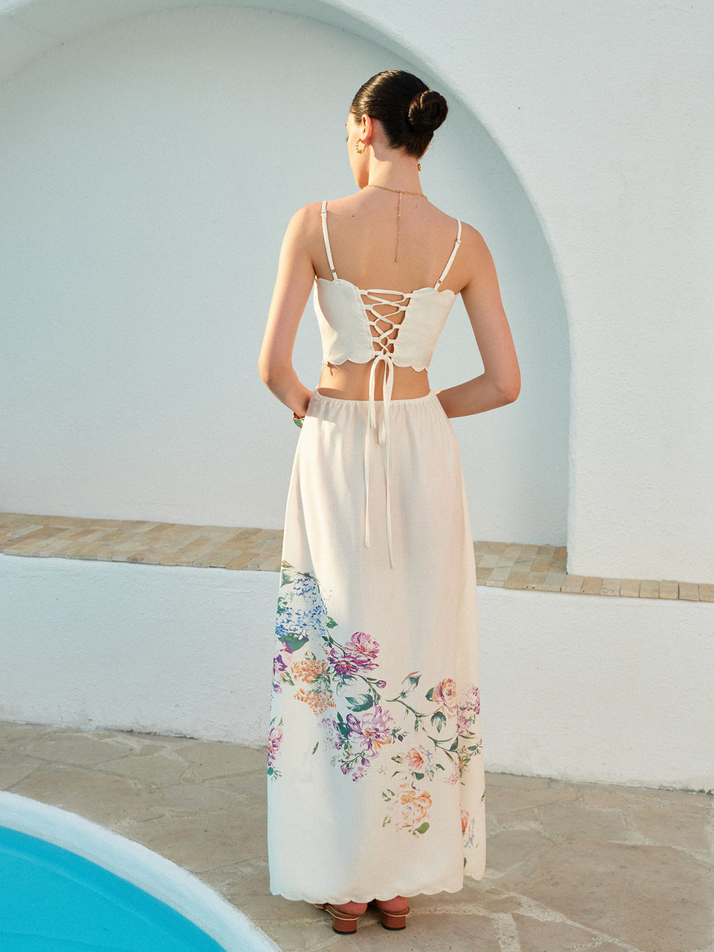 Solmira | Abito Estivo Maxi Donna a Fiori con Spacco