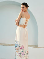Solmira | Abito Estivo Maxi Donna a Fiori con Spacco