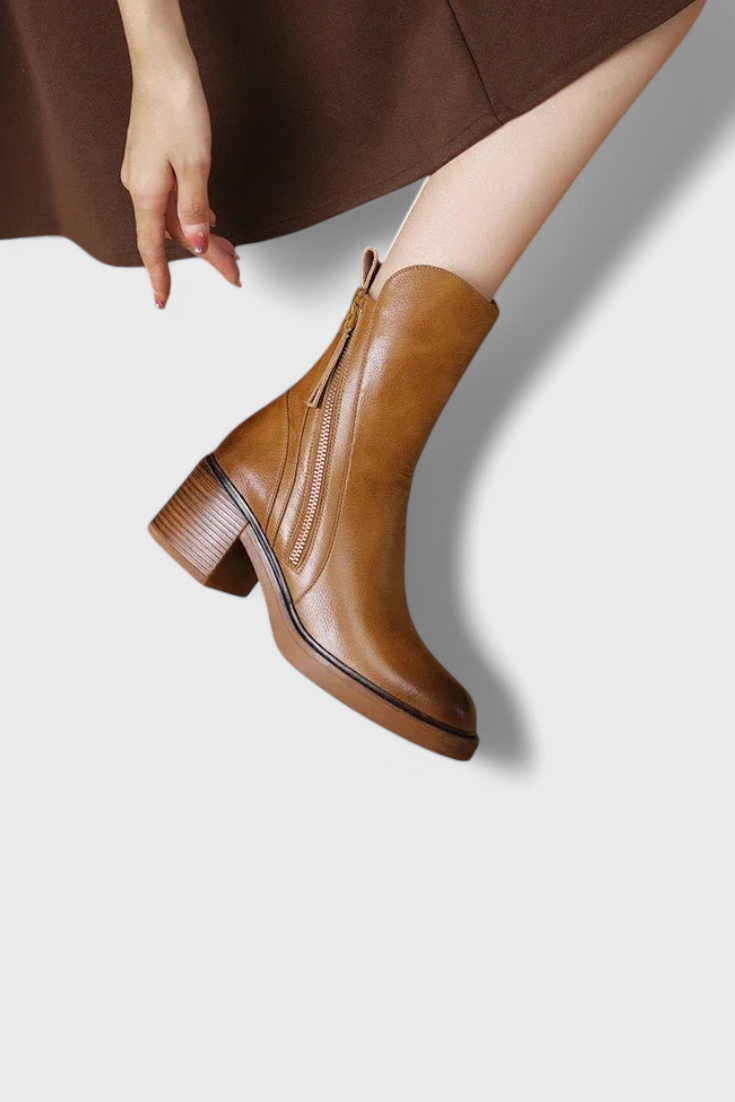 Hala | Stivaletti casual da donna con tacco e cerniera