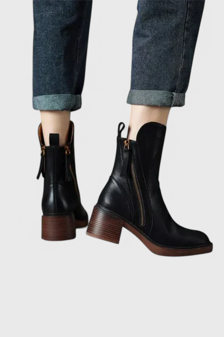 Hala | Stivaletti casual da donna con tacco e cerniera
