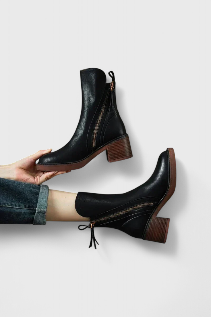 Hala | Stivaletti casual da donna con tacco e cerniera