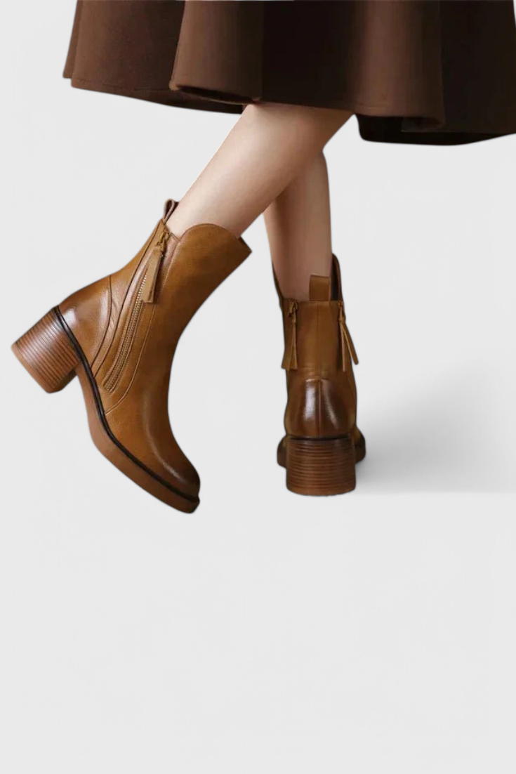 Hala | Stivaletti casual da donna con tacco e cerniera