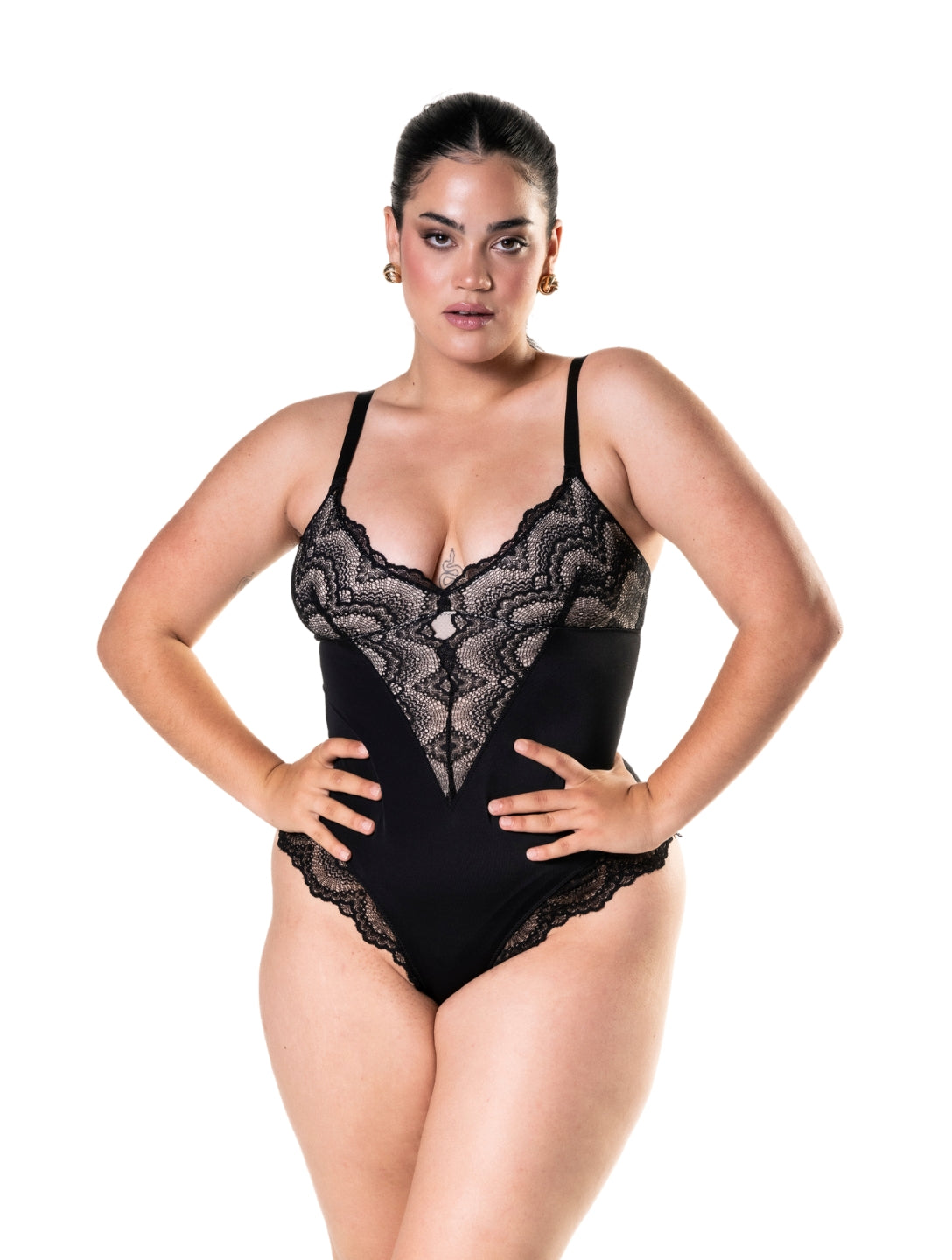 Roselle | Damskie Body z Koronkowym Przodem