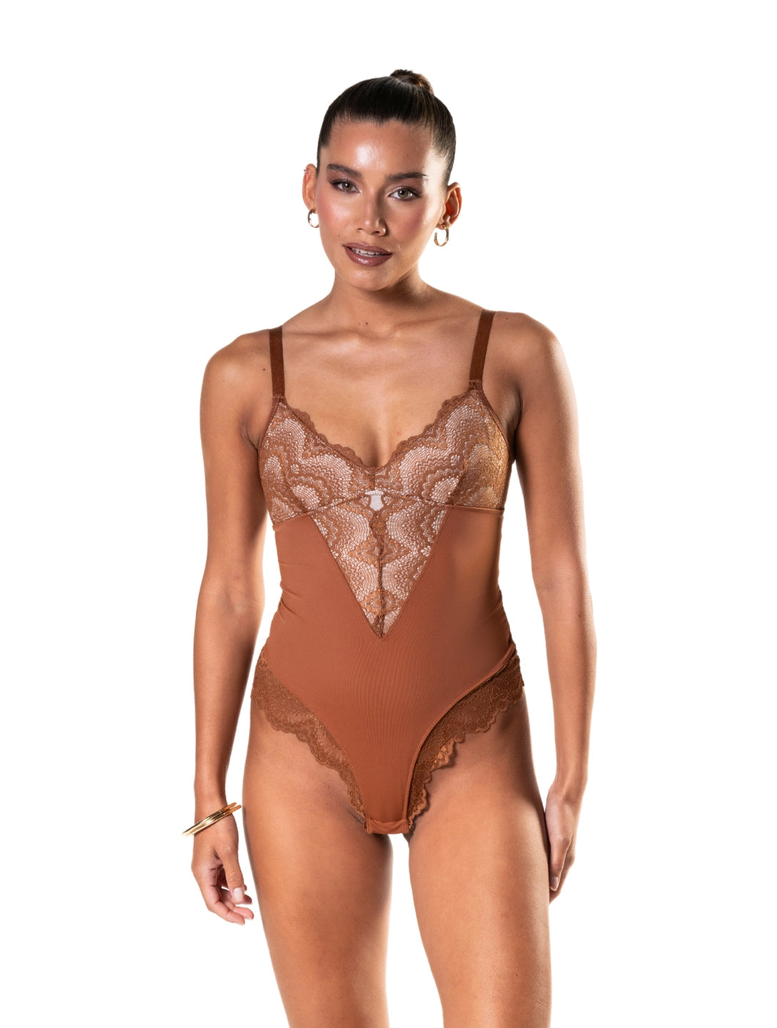 Roselle | Damskie Body z Koronkowym Przodem