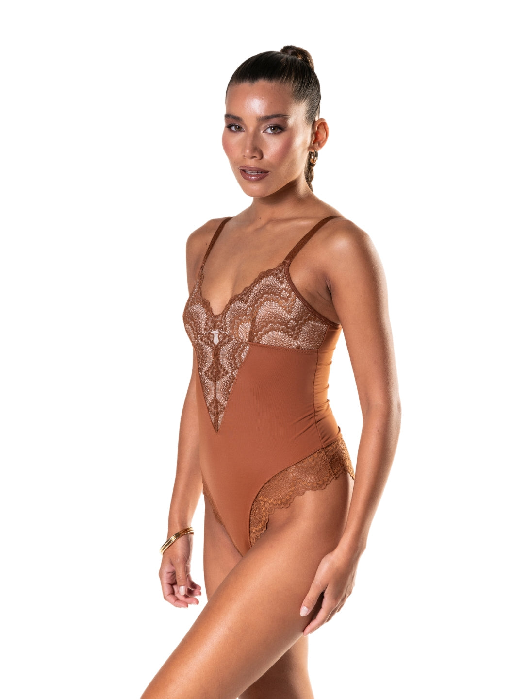 Roselle | Damskie Body z Koronkowym Przodem