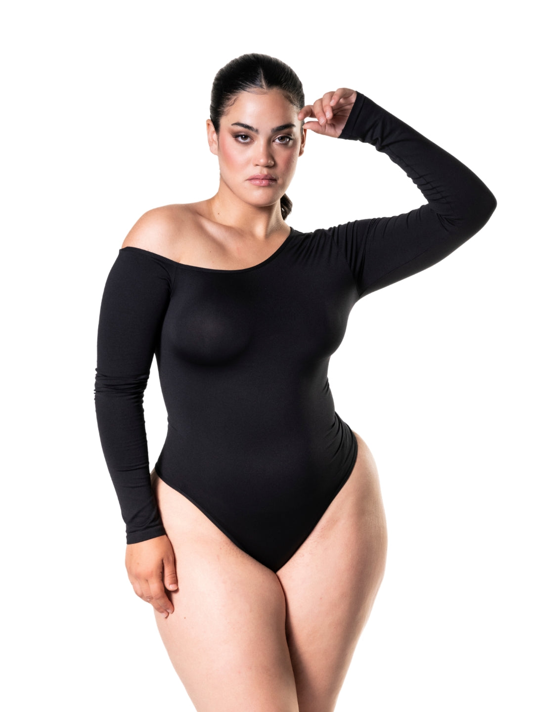 Leilani | Damskie Body na Jedno Ramię z Długim Rękawem