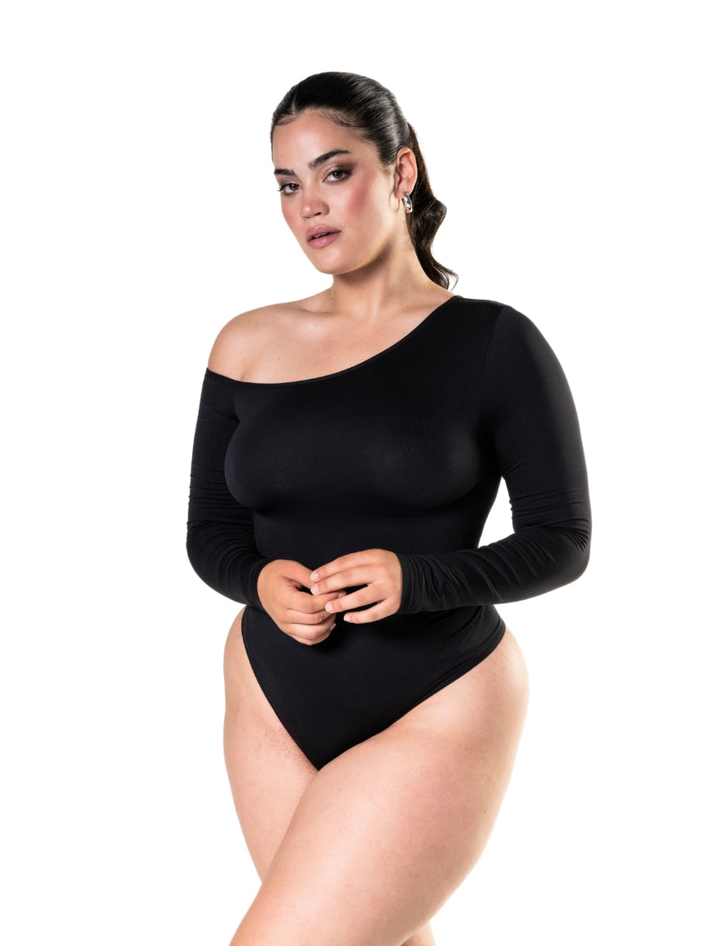 Leilani | Damskie Body na Jedno Ramię z Długim Rękawem