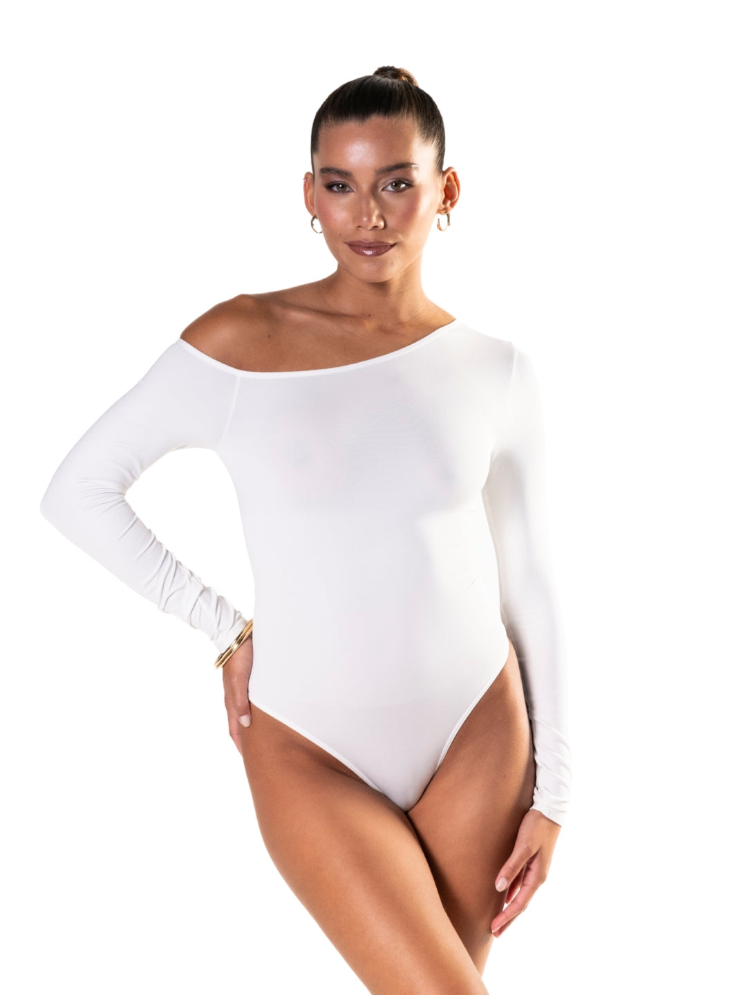 Leilani | Damskie Body na Jedno Ramię z Długim Rękawem