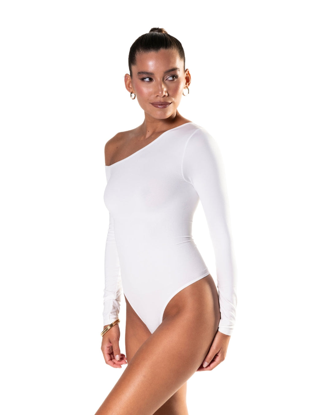 Leilani | Damskie Body na Jedno Ramię z Długim Rękawem
